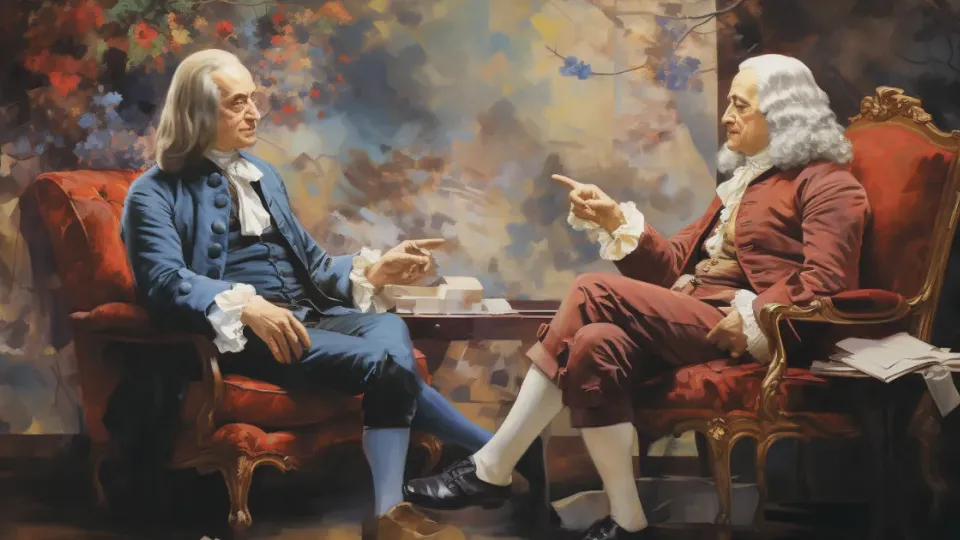 Benjamin Franklin and Voltaire