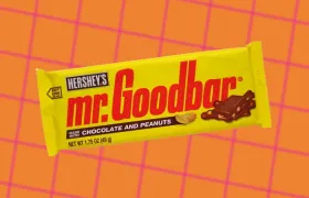 Hershey's Mr. Goodbar chocolate and peanuts candy bar wrapper