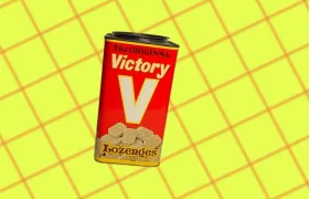 The Original Victory V Lozenges red tin, vintage packaging