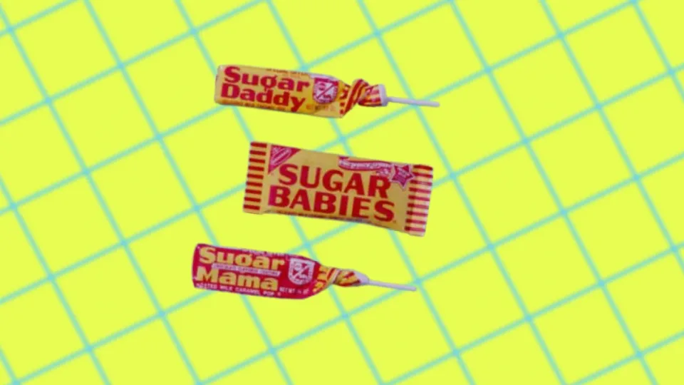 Sugar Daddy, Sugar Babies, and Sugar Mama candy packages