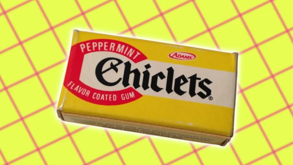 Vintage Adams Peppermint Chiclets flavor coated gum box