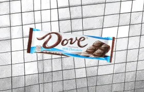 Dove Silky Smooth Milk Chocolate bar in its blue wrapper