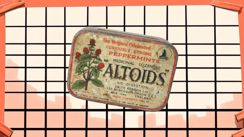Vintage Altoids Curiously Strong Peppermints tin from Smith Kendon London