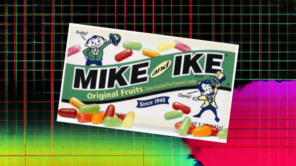 Mike and Ike Original Fruits candy box with chewy fruit candies