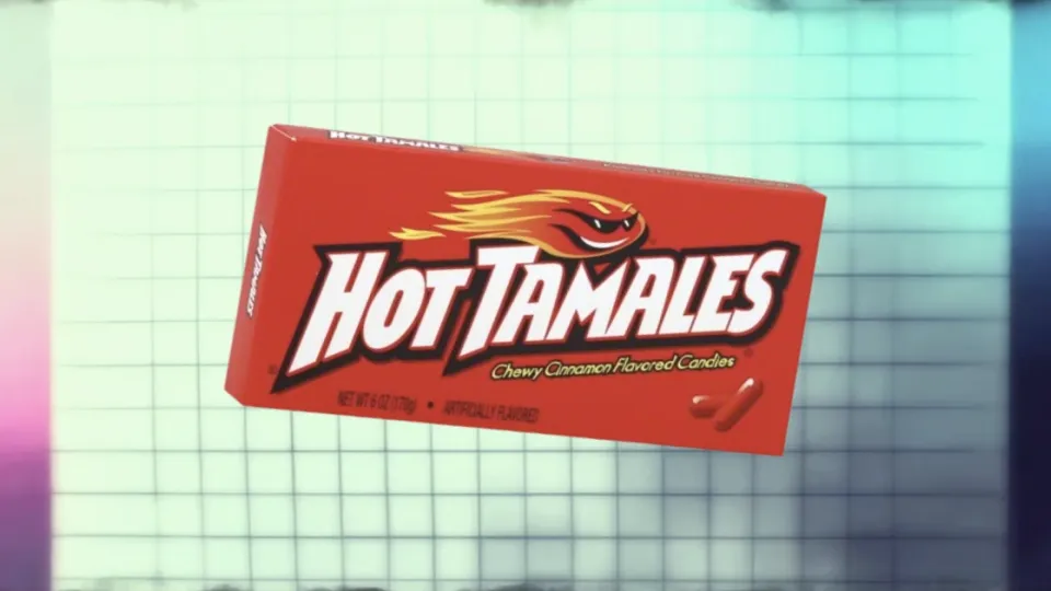 Red Hot Tamales chewy cinnamon candy theater box