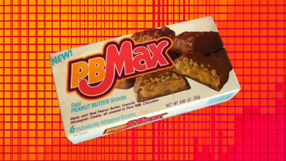 Vintage PB Max box of chocolate-covered peanut butter cookie snacks
