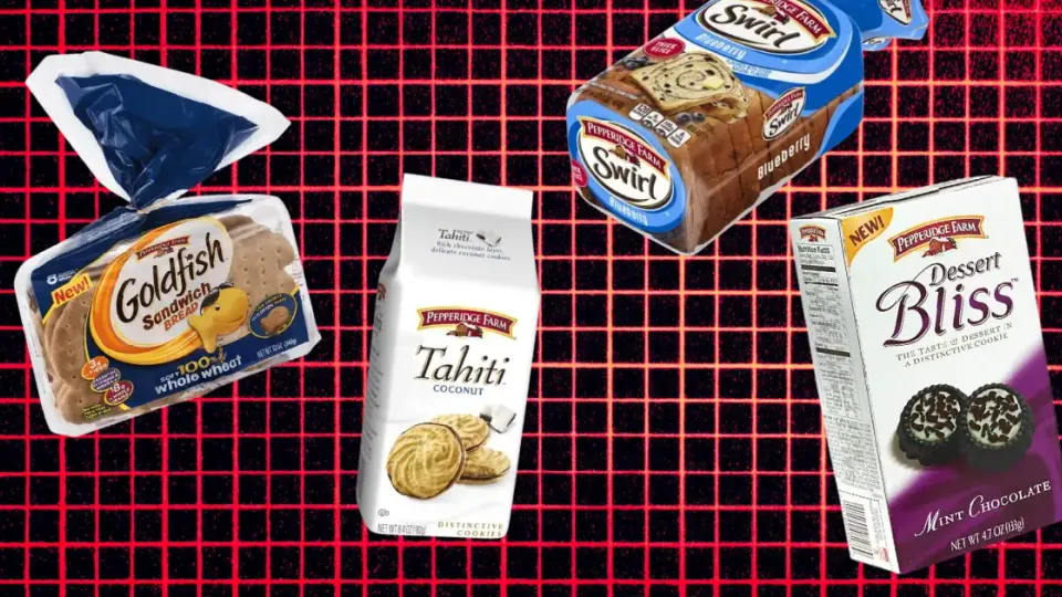 Pepperidge Farm Goldfish bread, Tahiti cookies, Swirl bread and Dessert Bliss packages