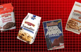 Four Pepperidge Farm cookie packages including Sausalito and Star Wars boxes