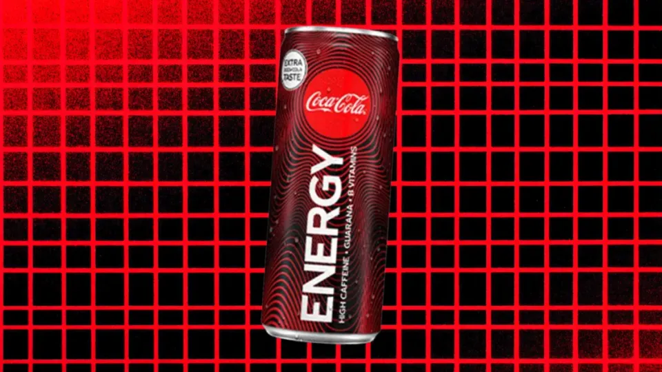 Coca-Cola Energy can with red Coca-Cola disc logo