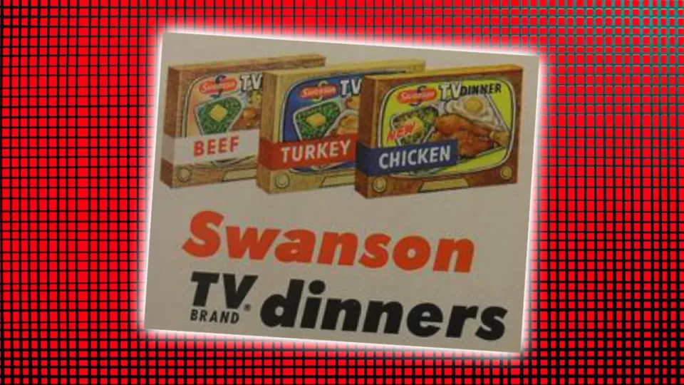 Vintage Swanson TV Dinner boxes for beef, turkey and chicken