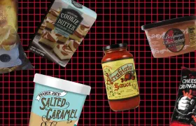 Discontinued Trader Joe's products including Arrabiata Sauce, Salted Caramel ice cream, Honey Butter chips