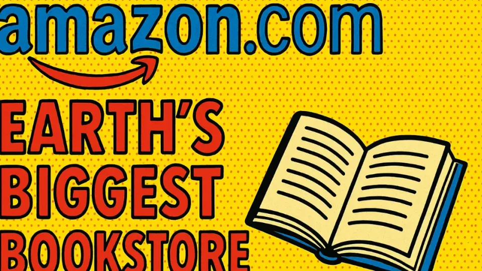 Amazon.com smile logo with Earth's Biggest Bookstore slogan and open book