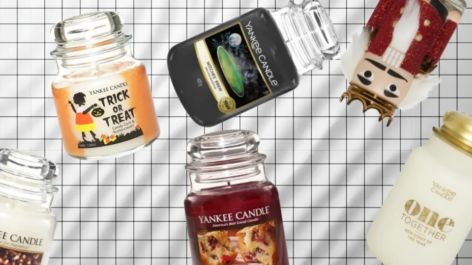 Yankee Candle jars including Trick or Treat and Witches Brew