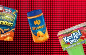 Kraft Macaroni & Cheese Crackers, KD Shaker and Kool-Aid Gels packages