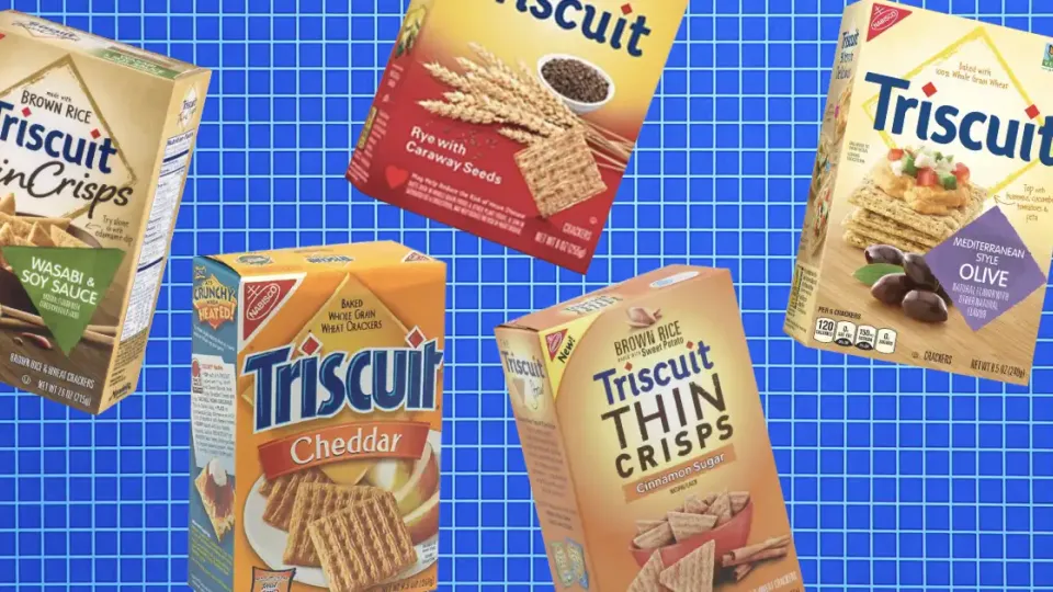 Cheddar, Rye with Caraway, Wasabi Soy and Olive Triscuit boxes